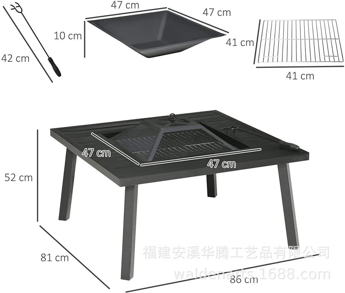 Открытый барбекю гриль сад открытый стол для отдыха вилла сад барбекю плита Отопление мангал