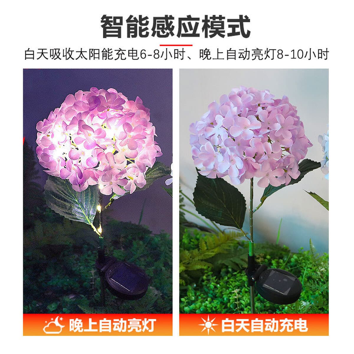 Трансграничная солнечная имитация гортензии лампа напольный фонарь наружный сад декоративная лампа вилла внутренний двор...