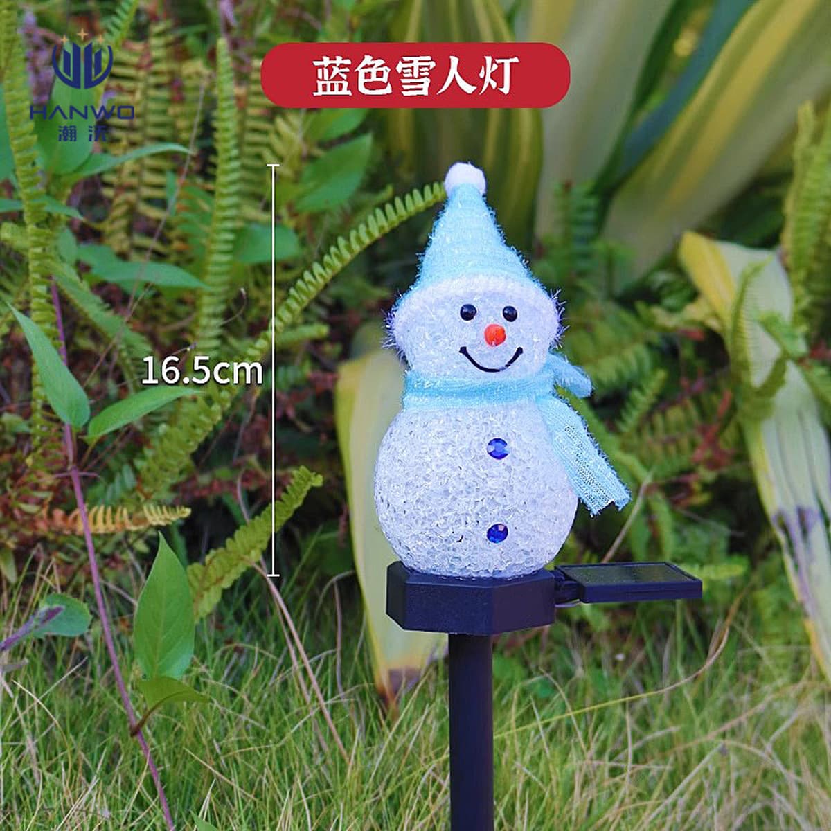 Солнечная лампа-снеговик для улицы, дома, двора, украшение для газона, сада, водонепроницаемый ночник, рождественская...