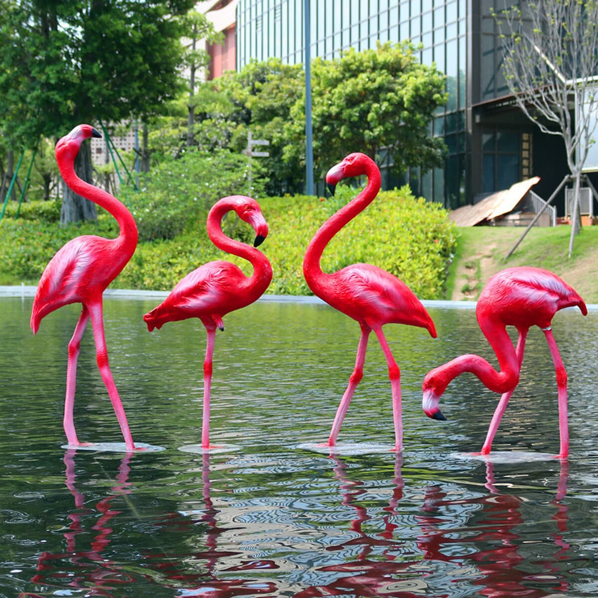 Открытый сад Вилла внутренний дворик бассейн FRP имитация скульптуры фламинго украшения свадебный реквизит украшения подарок