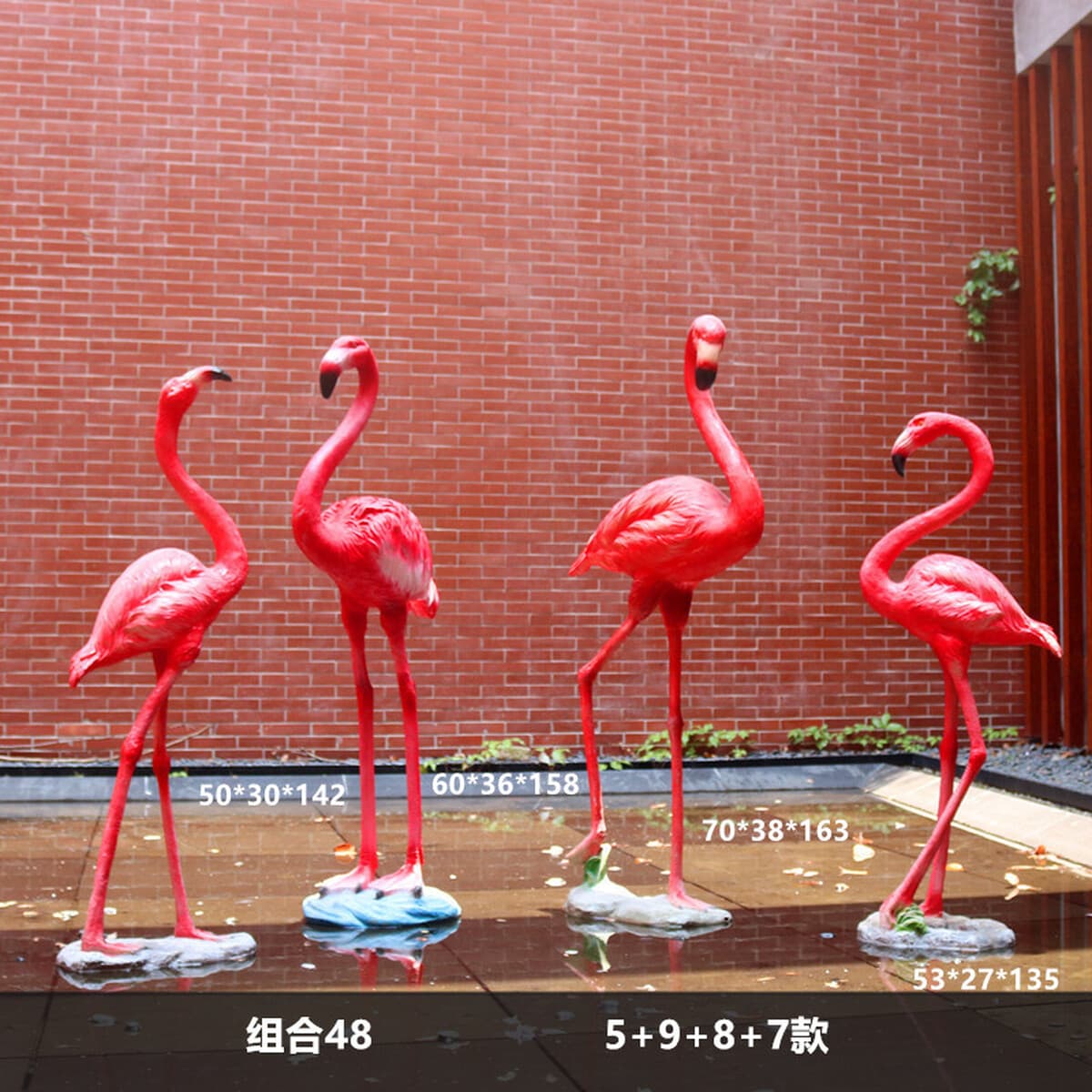 Открытый сад Вилла внутренний дворик бассейн FRP имитация скульптуры фламинго украшения свадебный реквизит украшения подарок