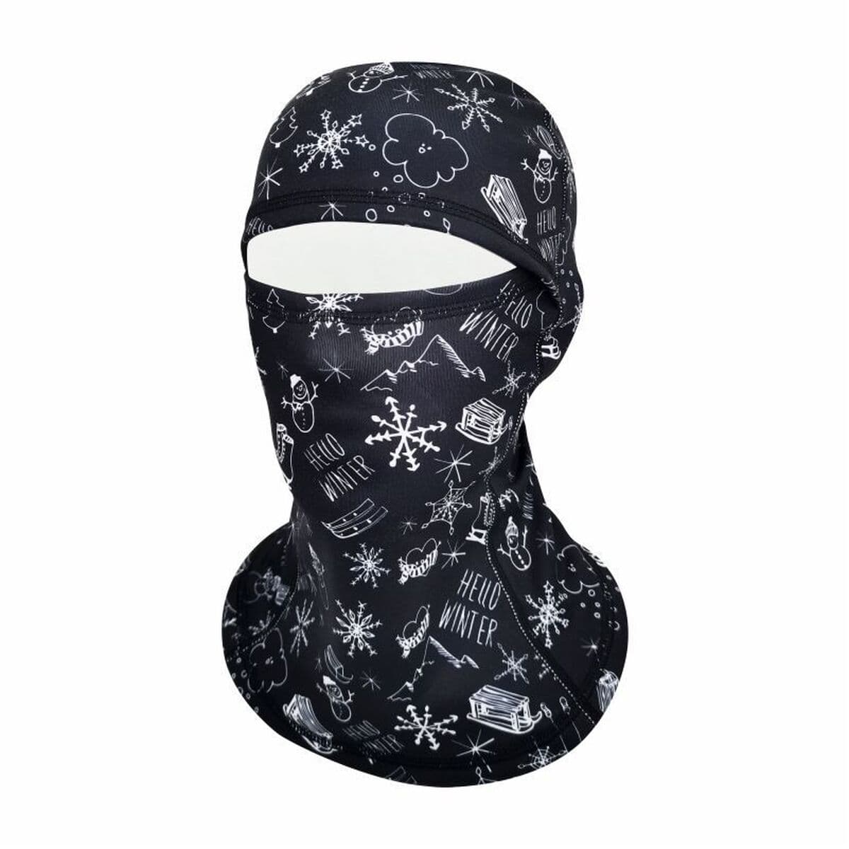 Зимняя детская Лыжная маска на флисовой подкладке Защитный головной убор для лица Уличная ветрозащитная холодостойкая теплая...