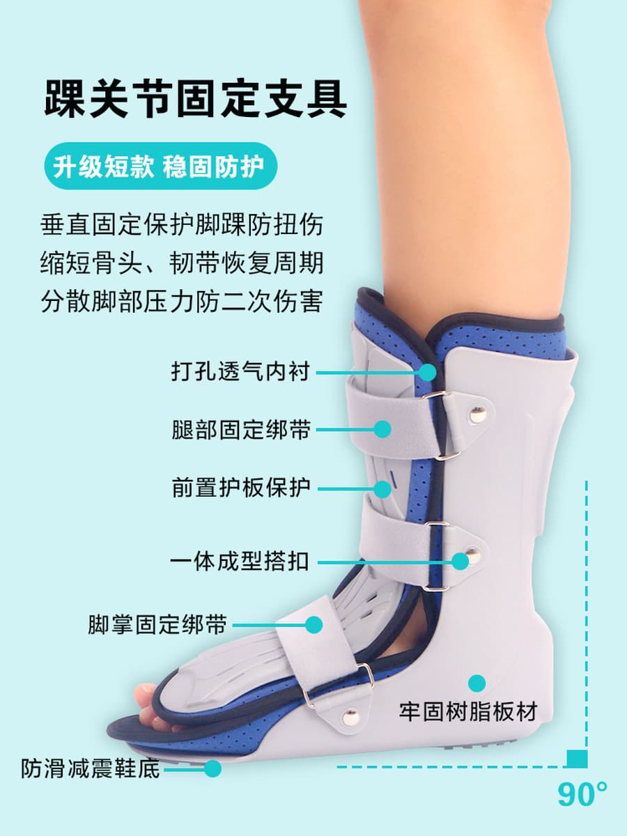 Ортез для фиксации голеностопа, медицинский послеоперационный реабилитационный защитный бандаж для костей стопы,...