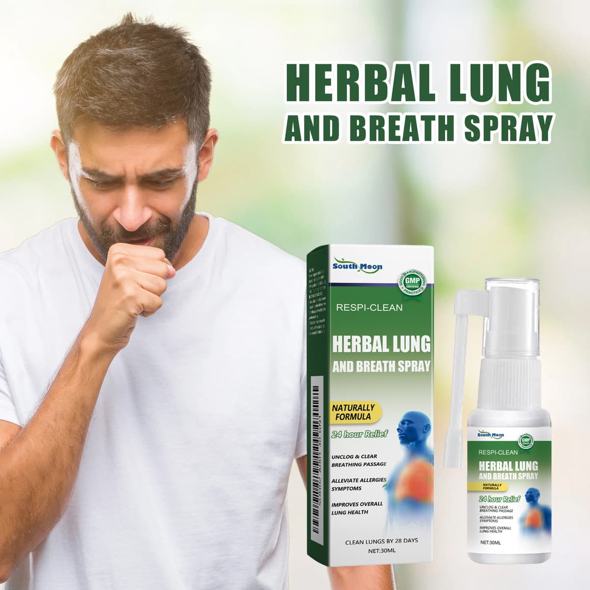 South Moon Травяной спрей для ухода за телом нежный очищающий горло спрей для ухода за полостью рта