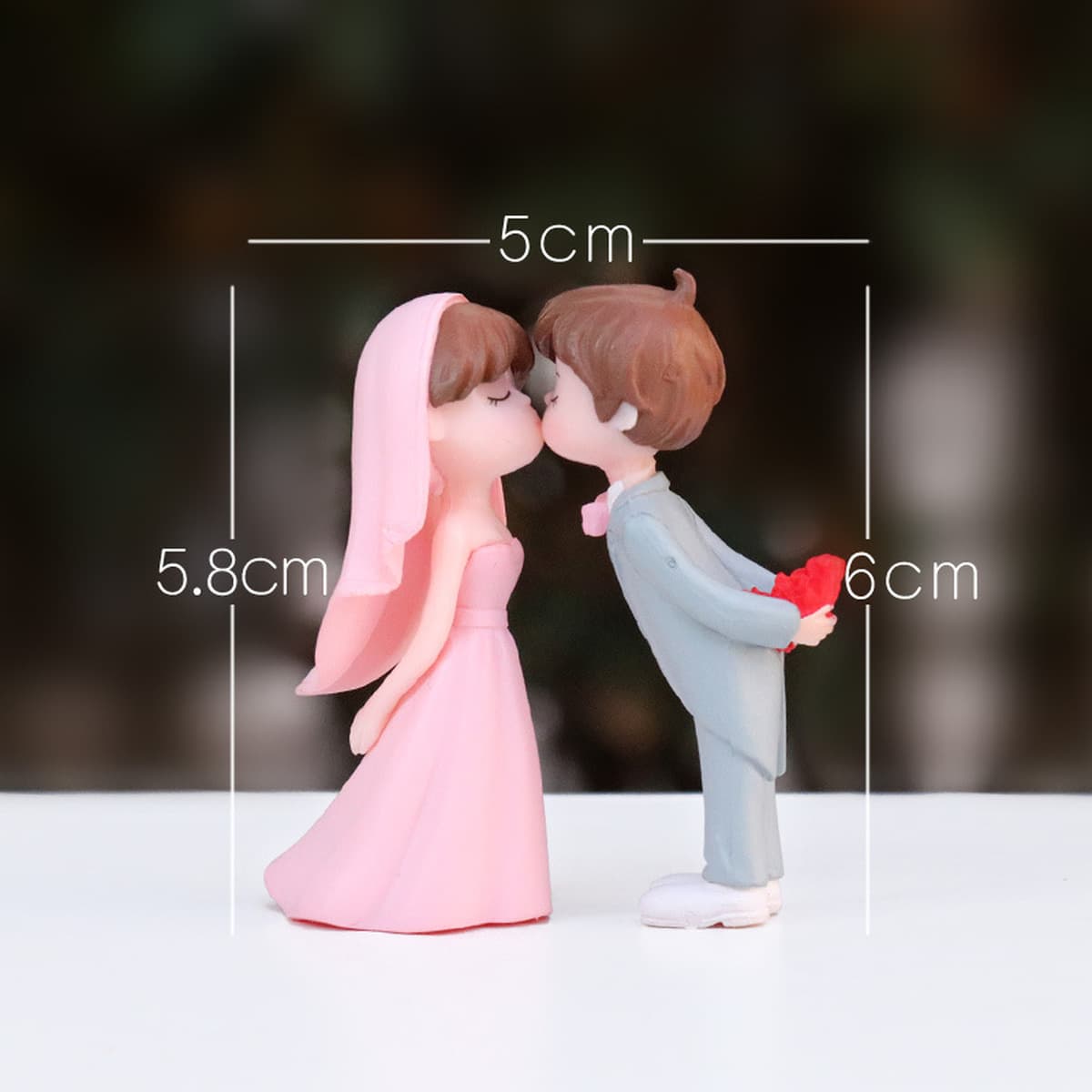 Трансграничная оптовая мультяшная пара кукольных моделей украшение компьютерного дисплея День Святого Валентина торт...