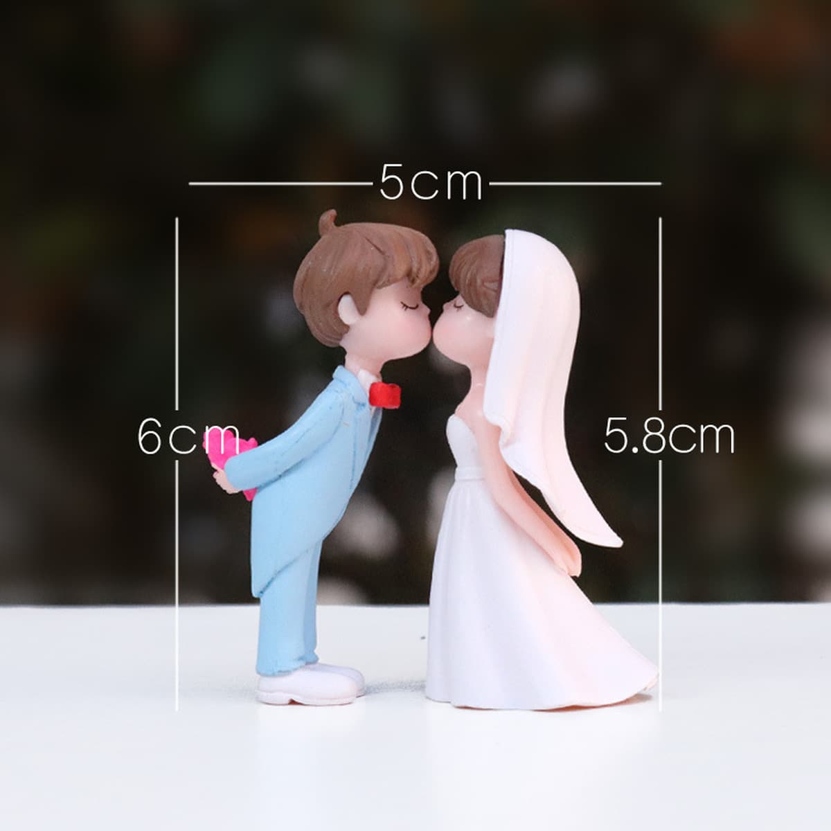 Трансграничная оптовая мультяшная пара кукольных моделей украшение компьютерного дисплея День Святого Валентина торт...