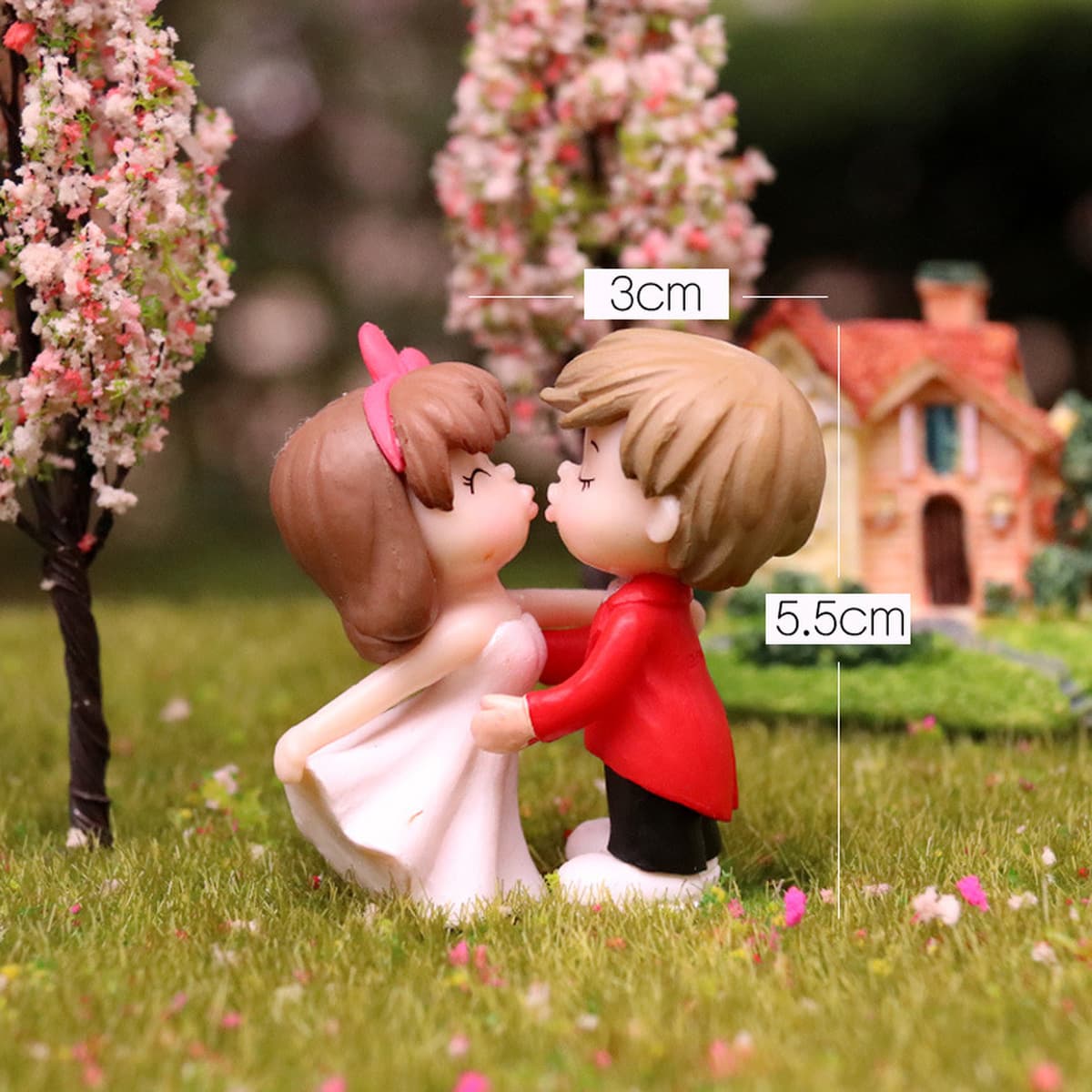 Трансграничная оптовая мультяшная пара кукольных моделей украшение компьютерного дисплея День Святого Валентина торт...