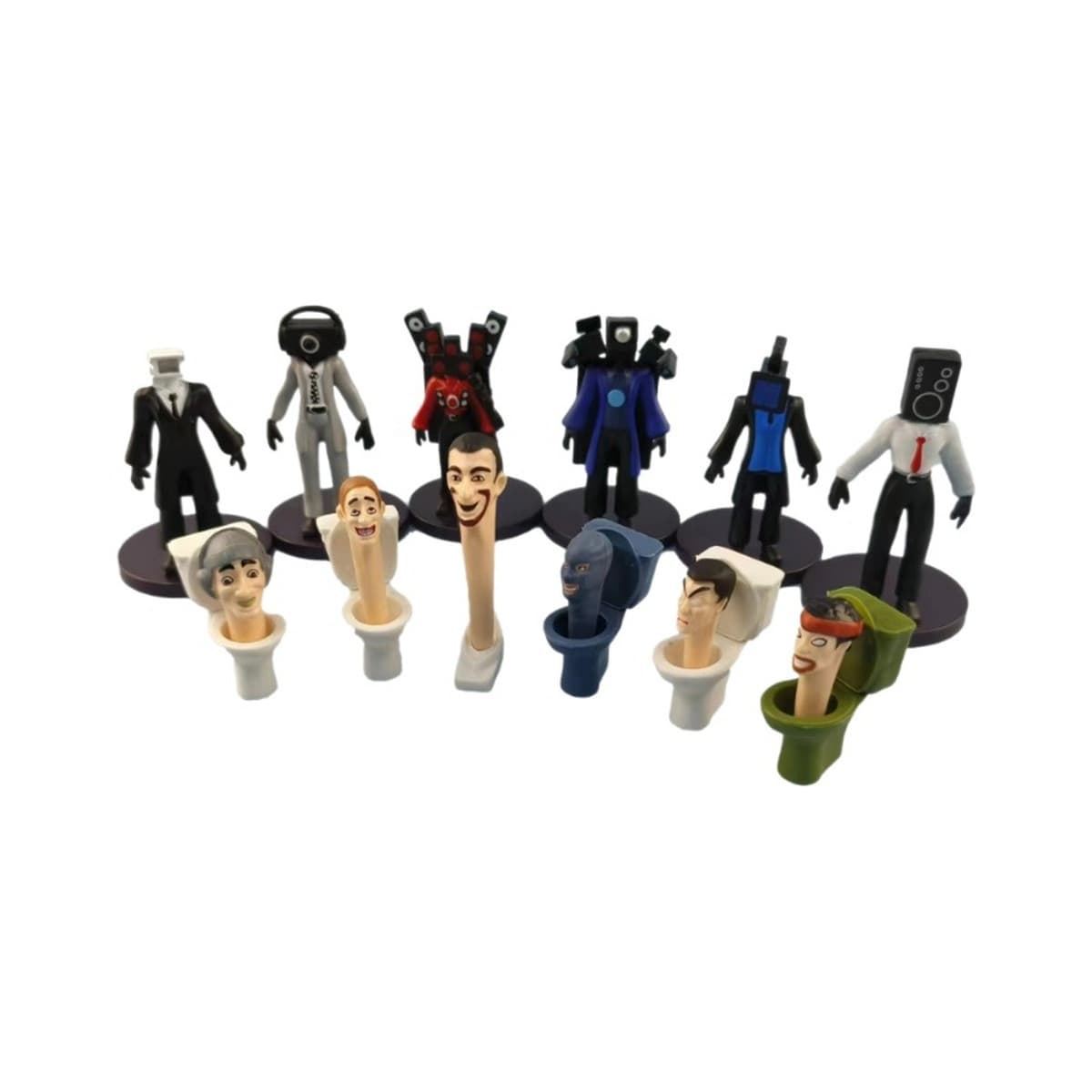 Трансграничный интернет-красный взорванный туалет человек против монитора skibidi toilet игрушка ручной модели украшения...