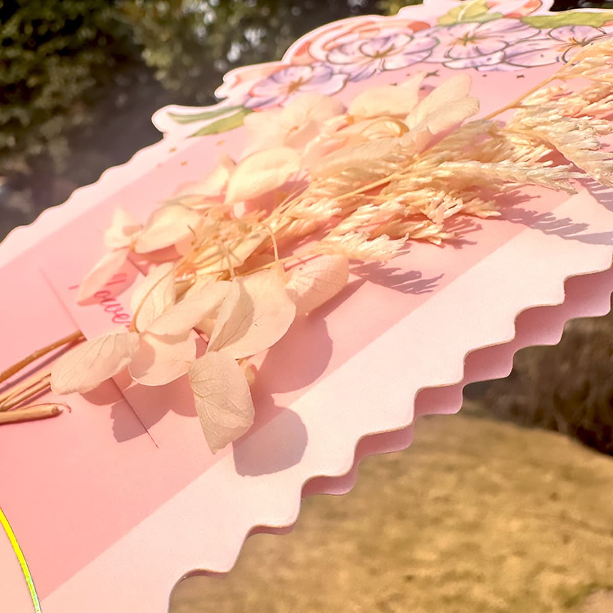 Новая поздравительная открытка изысканная карта сообщений будущего яркая сухая цветочная конверт открытка девушка сердце...