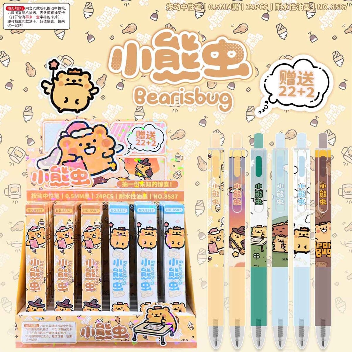 Новые милые аниме-ручки-сюрпризы в стиле мультфильмов с высоким эстетическим качеством, выдвижные гелевые ручки, призы для...