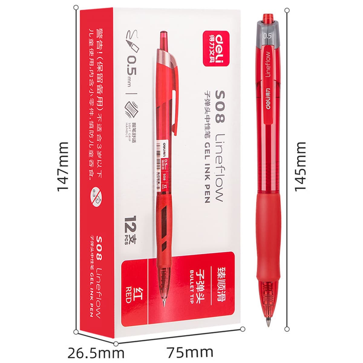 Deli канцелярский пресс гелевая ручка 0,5 мм Spring Head Office Студенческая пресс-подпись ручка черная красная синяя ручка