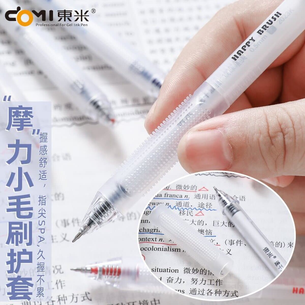 Dongmi 983 кисти ручка для быстрого высыхать, нажмите на гениальную ручку Черные красные синие студенческие канцелярские...