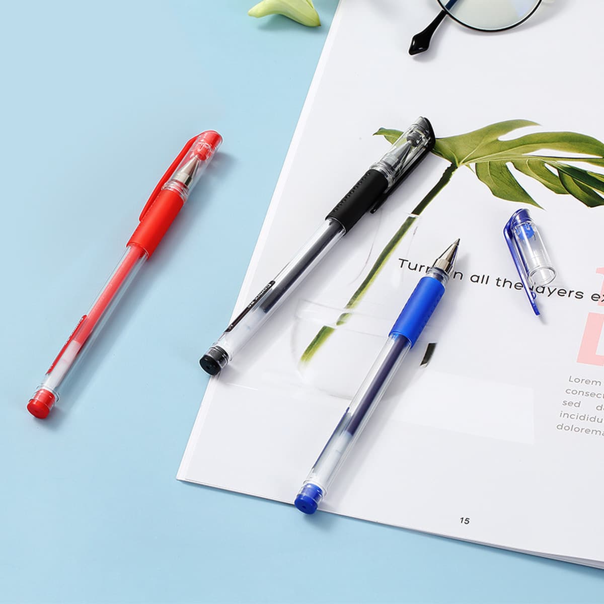 Ручка гелевая Qixin A1 с мягким захватом, выдвижная, с тонким наконечником 0,5 мм, черная, для офиса, бизнеса, учебы,...