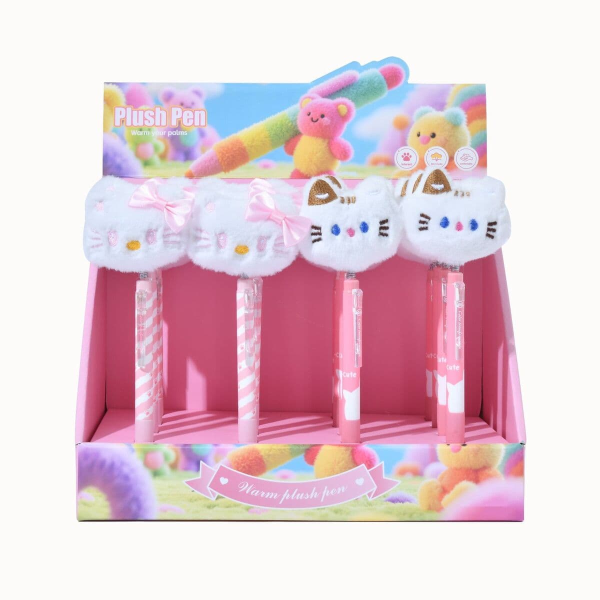 Ручка-плюшевая панда Morning Plush, милая ручка, выдвижная гелевая ручка, черная, креативная, для студентов, канцелярские...