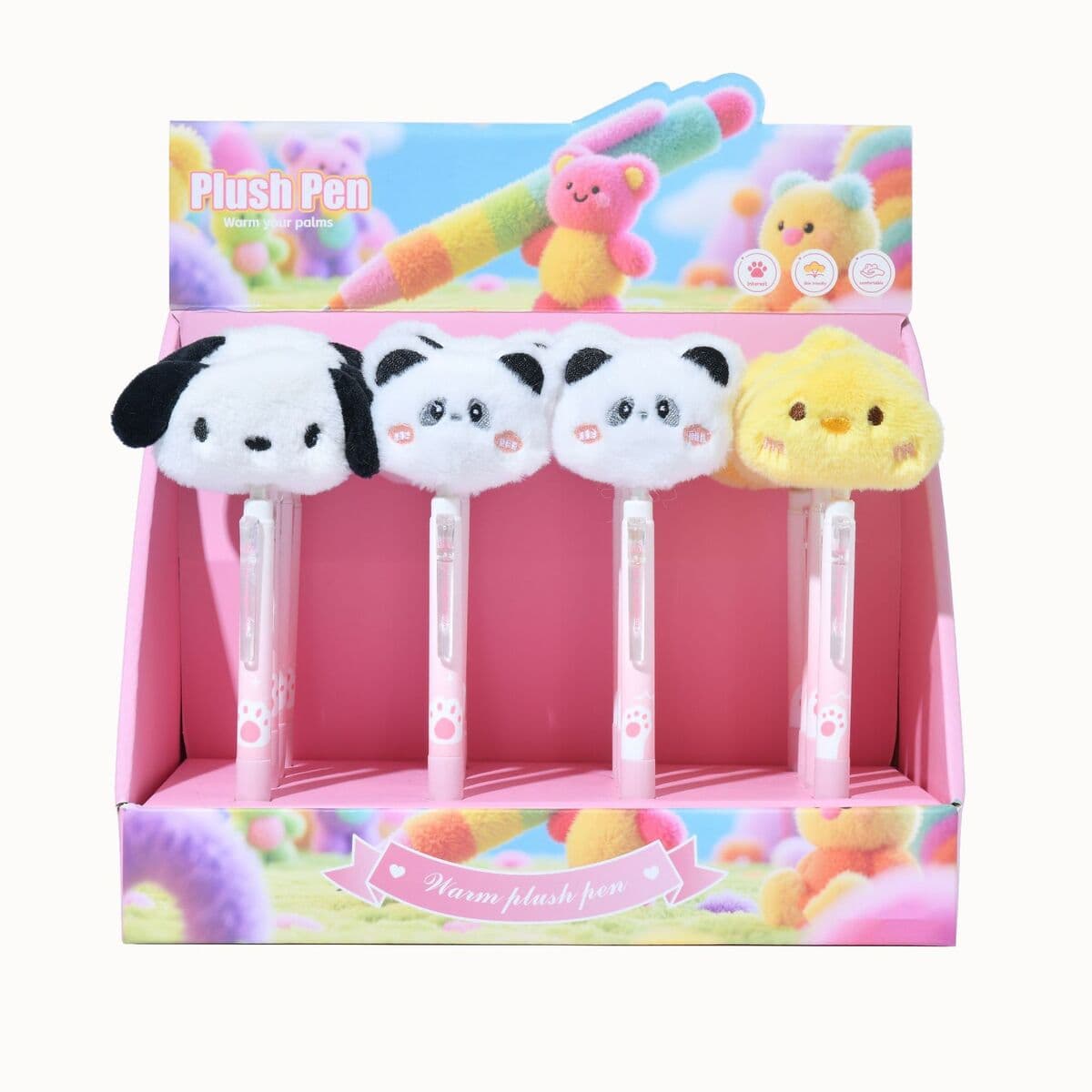 Ручка-плюшевая панда Morning Plush, милая ручка, выдвижная гелевая ручка, черная, креативная, для студентов, канцелярские...