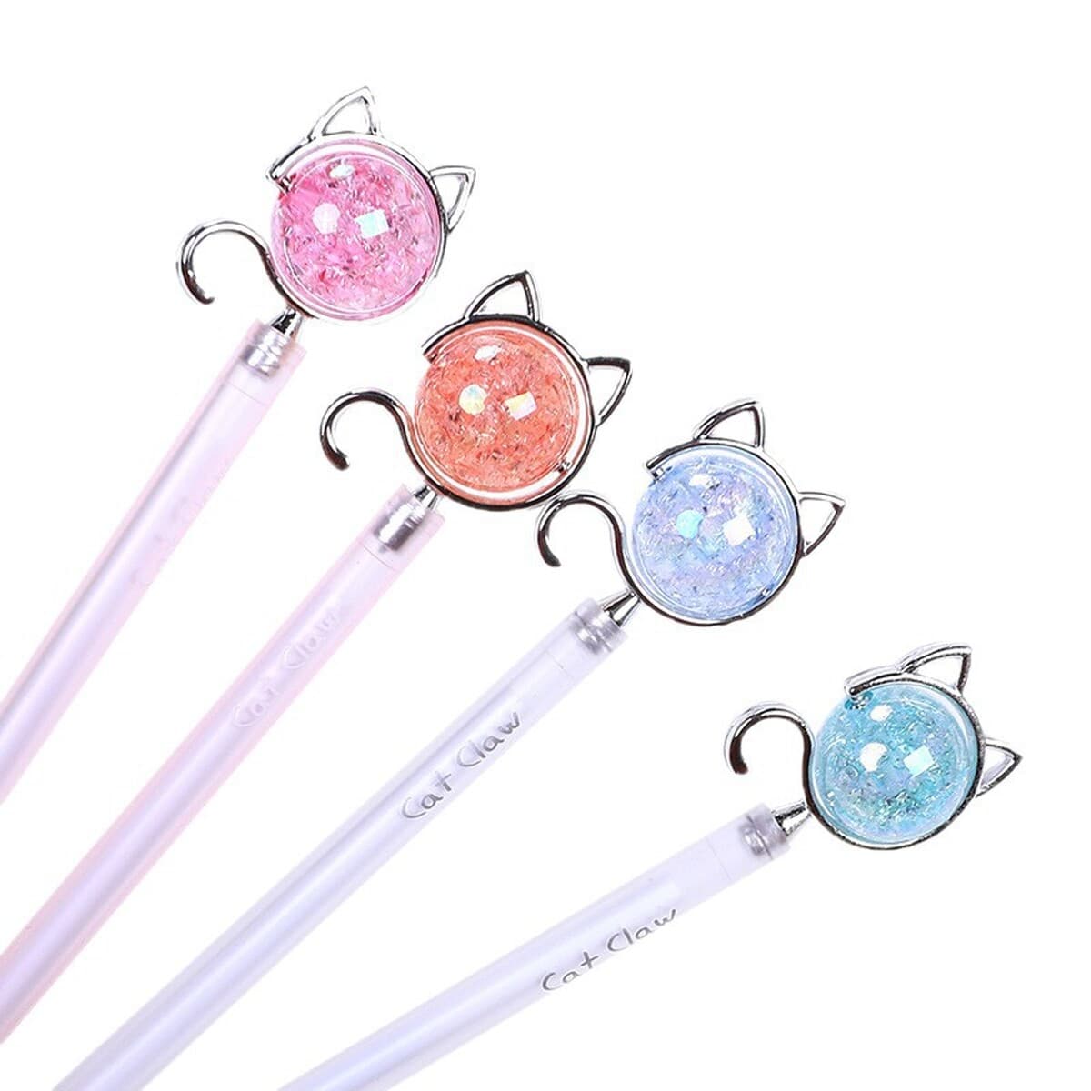 Милый кристалл мультфильм кошка гелевая ручка литейная ручка моделирование ручка студенческие канцелярские принадлежности...